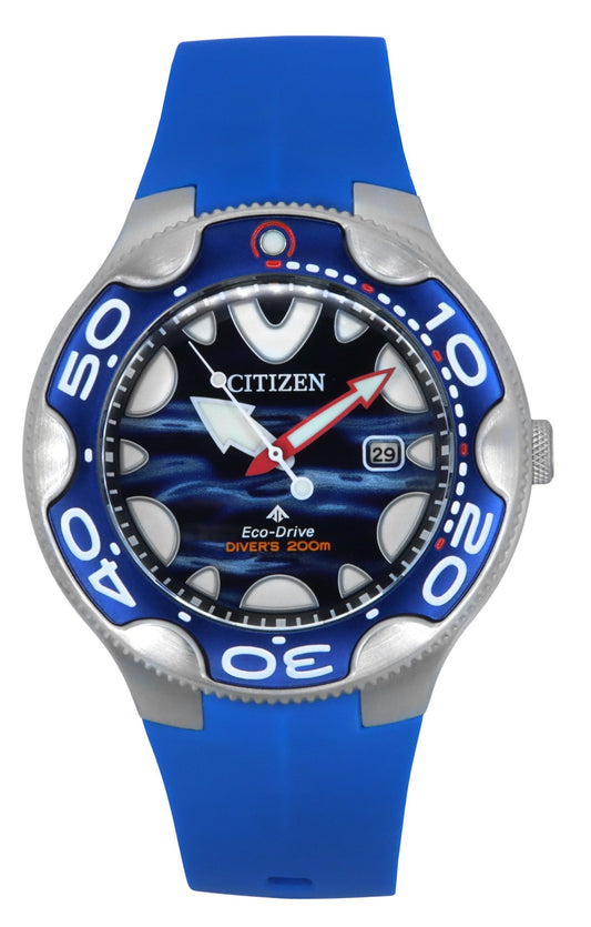 Citizen Promaster PU Strap Blue Dial Eco-Drive Diver's BN0238-02L 200M Men's Watch