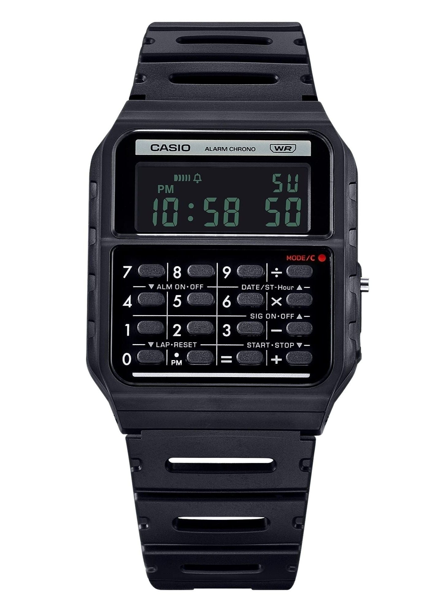 Casio POP Vintage Calculator Digital Black Bio-Based Resin Strap Quartz CA-53WB-1B Unisex Watch