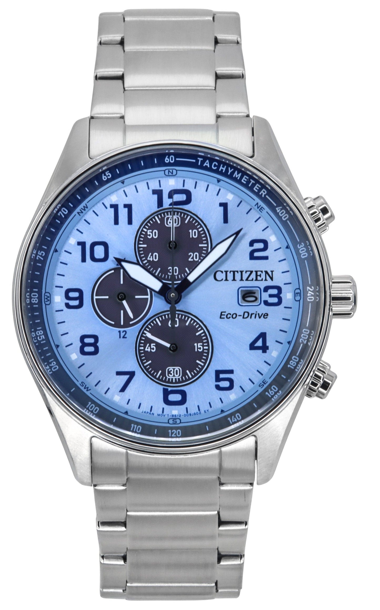 Citizen Eco-Drive Chronograph Limited Edition Stainless Steel Blue Dial CA0770-72M 100M Men's Watch