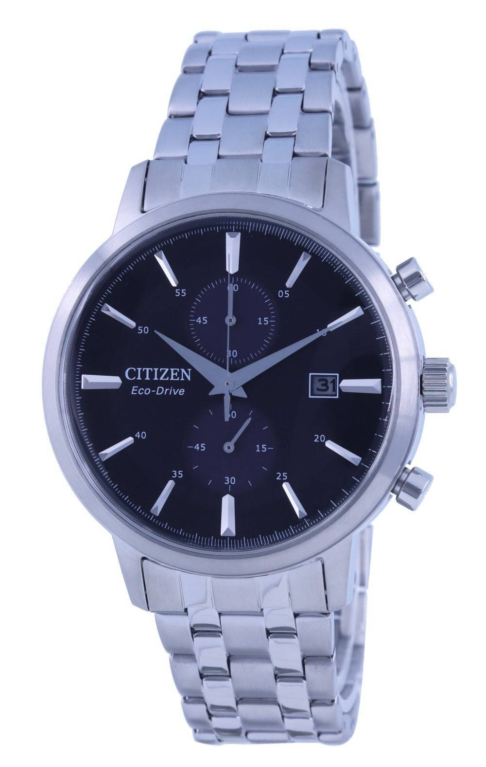 Citizen Classic Chronograph Black Dial Stainless Steel Eco-Drive CA7060-88E Men's Watch