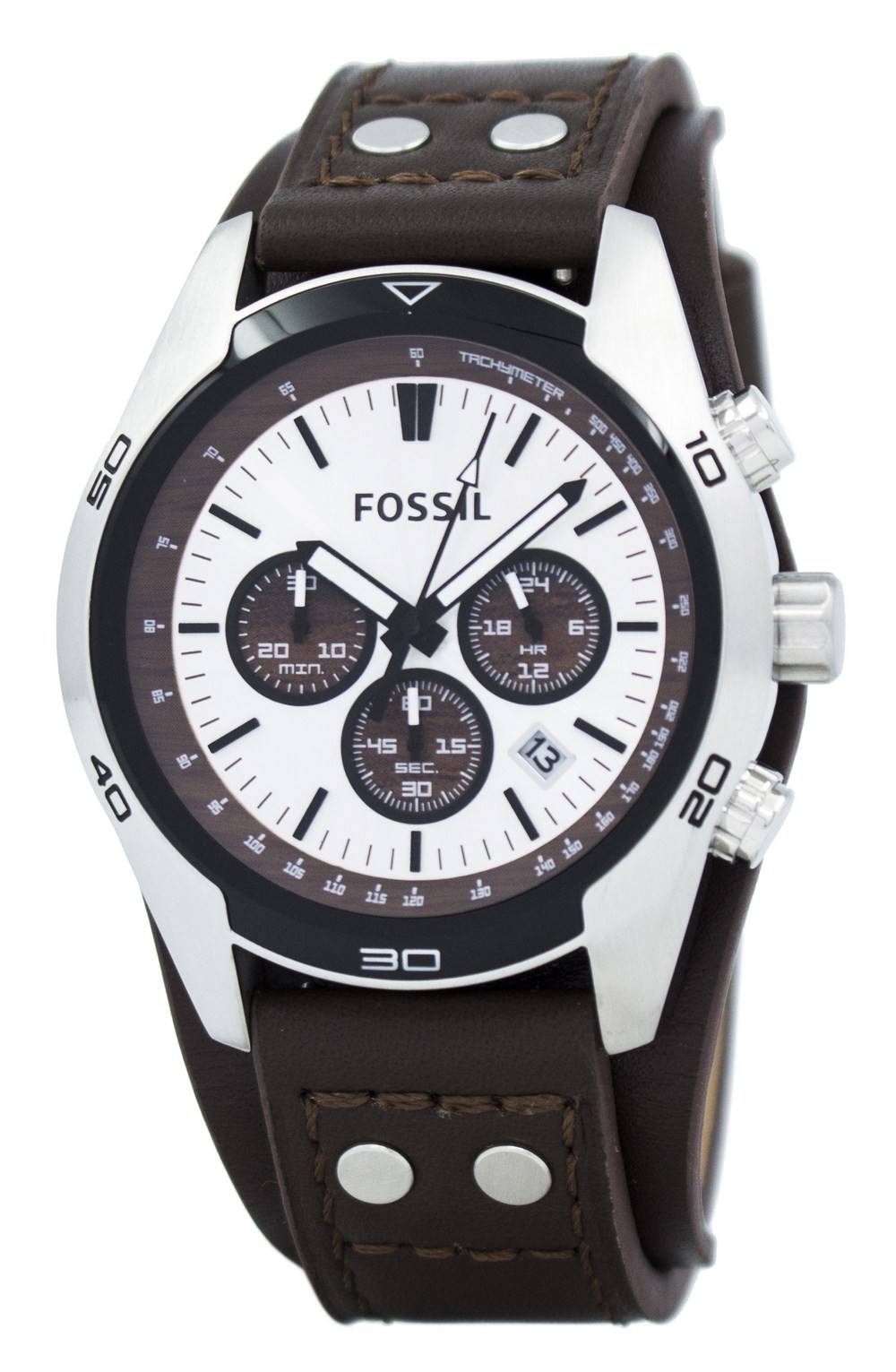 Fossil Cuff Chronograph Tan Leather CH2565 Men's Watch