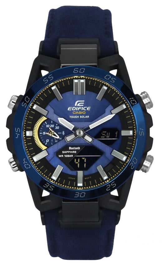 Casio Edifice Sospensione 50th Anniversary Limited Edition Blue Dial Tough Solar ECB-2000SS-2A 100M Men's Watch