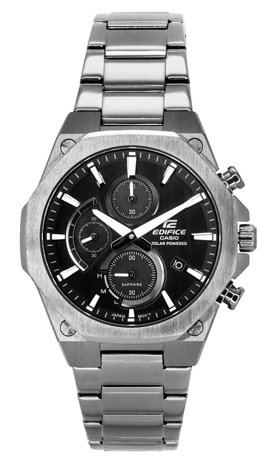 Casio Edifice Slim Line Chronograph With Sapphire Crystal Analog Grey Dial Solar EFS-S570DC-1A 100M Men's Watch