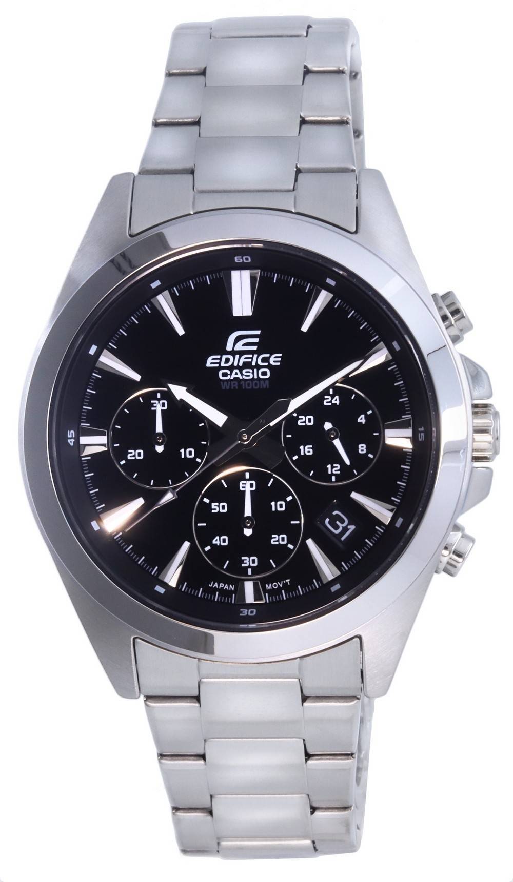 Casio Edifice Chronograph Analog Stainless Steel Quartz EFV-630D-1AV EFV630D-1 100M Men's Watch