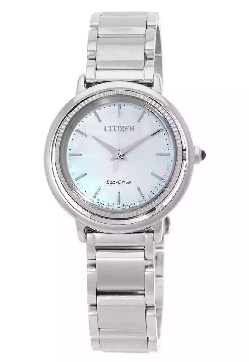 Citizen L Eco-Drive Stainless Steel Blue Mother Of Pearl Dial EM1100-84D Women's Watch