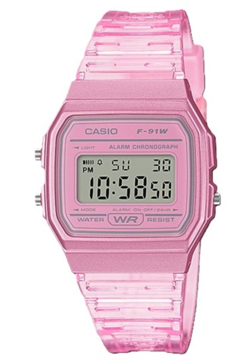 Casio Youth Pink Resin Digital F-91WS-4 F91WS-4 Unisex Watch