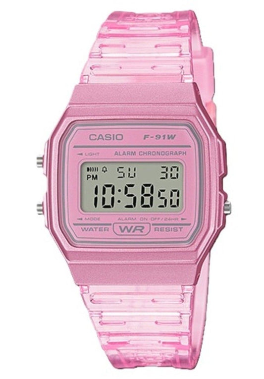 Casio Youth Pink Resin Digital F-91WS-4 F91WS-4 Unisex Watch