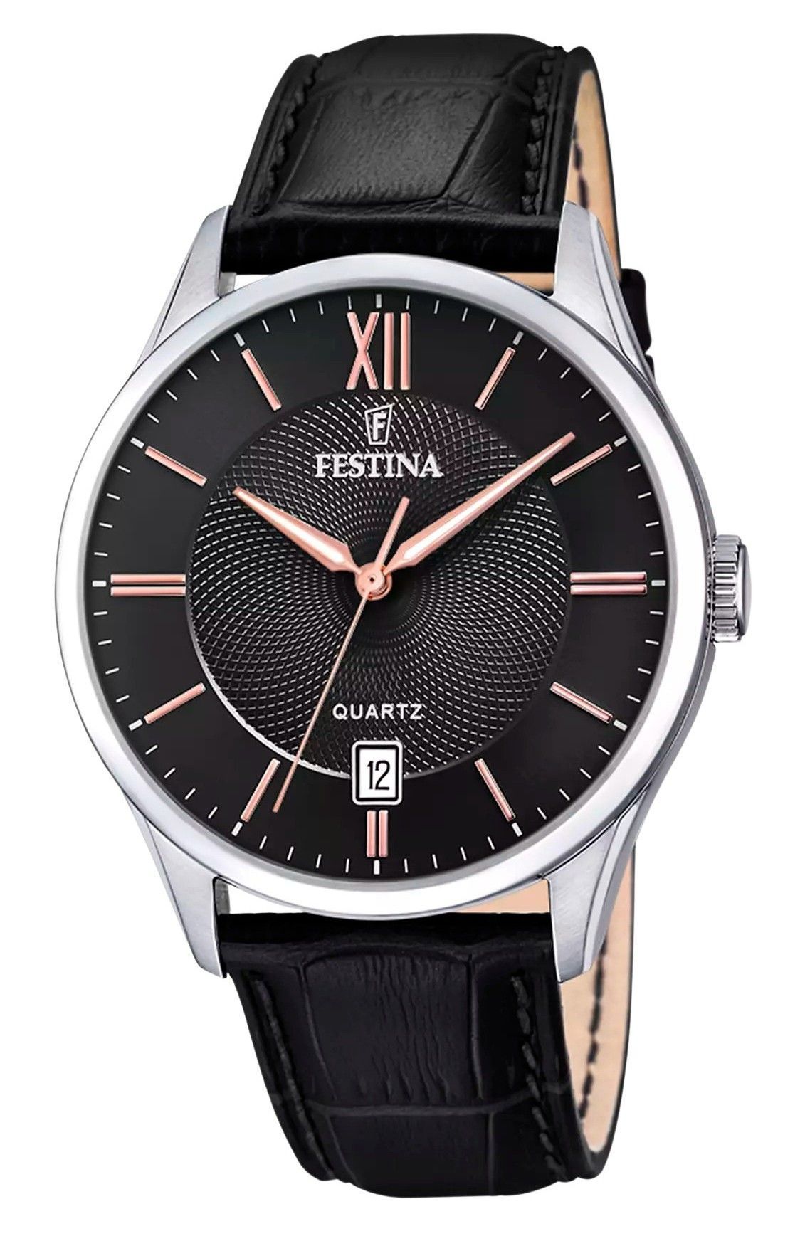 Festina Classics Leather Strap Black Dial Quartz F20426-6 Men's Watch