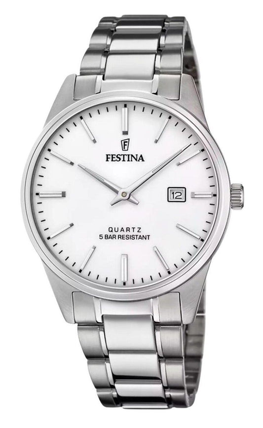 Festina Classic Stainless Steel White Dial Quartz F20511-2 Men's Watch