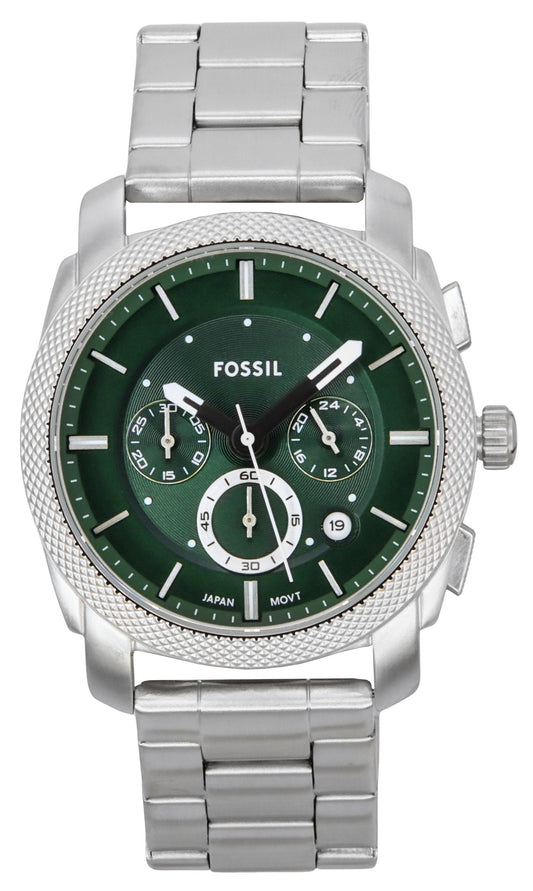 Fossil Machine Chronograph Stainless Steel Green Dial Quartz FS6079 Men's Watch