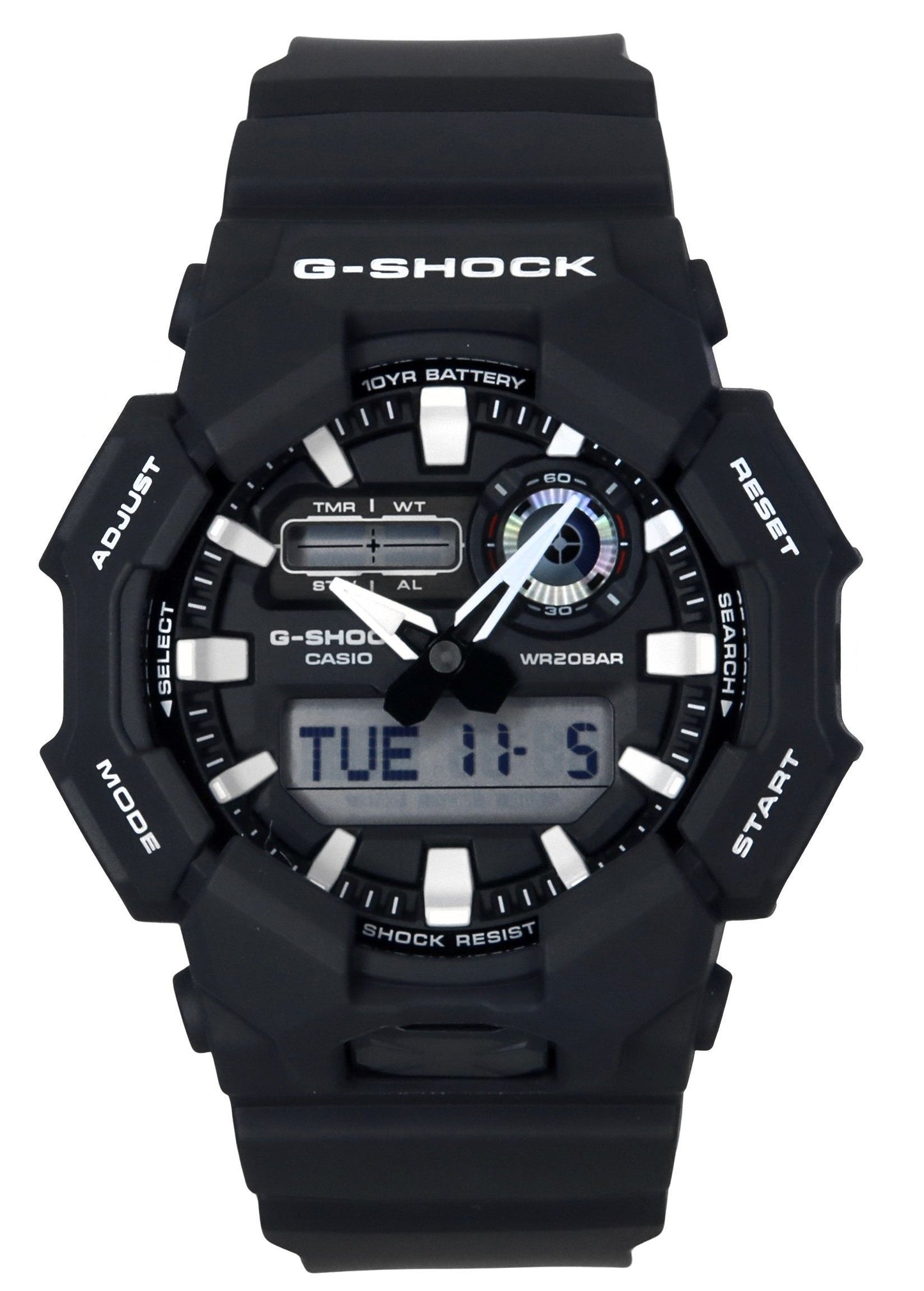 Casio G-Shock Analog Digital Bio-Based Resin Strap Black Dial Quartz GA-010-1A 200M Men's Watch