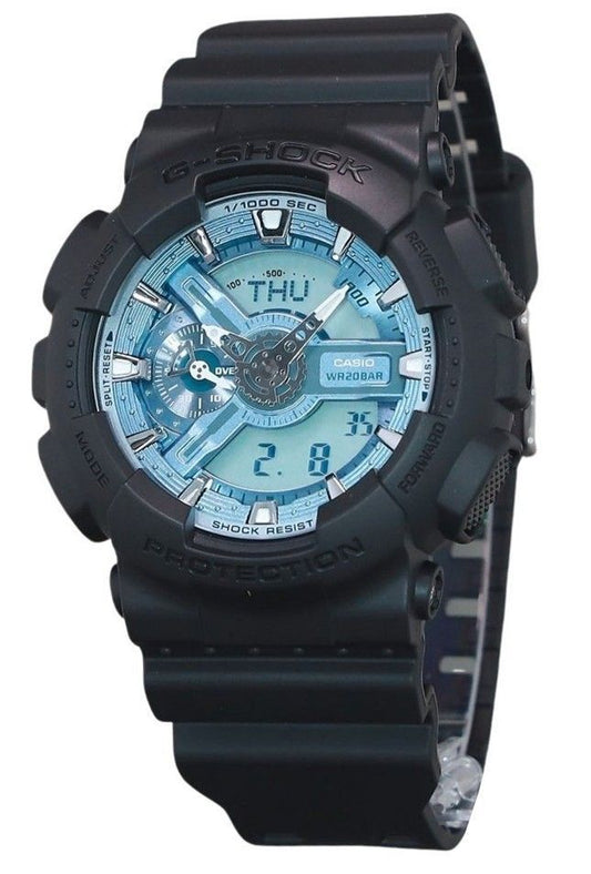 Casio G-Shock Analog Digital Resin Strap Ocean Blue Dial Quartz GA-110CD-1A2 200M Men's Watch