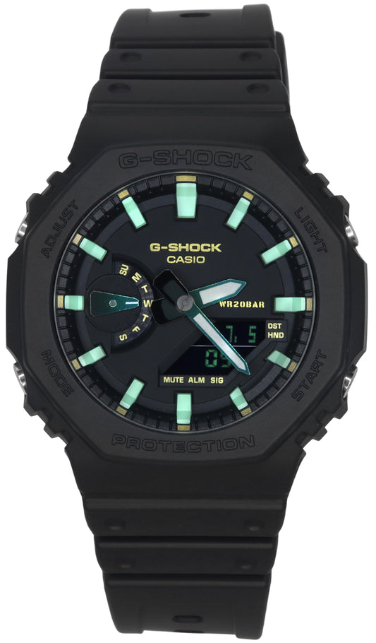 Casio G-Shock Analog Digital Resin Strap Black Dial Quartz GA-2100RC-1A 200M Men's Watch