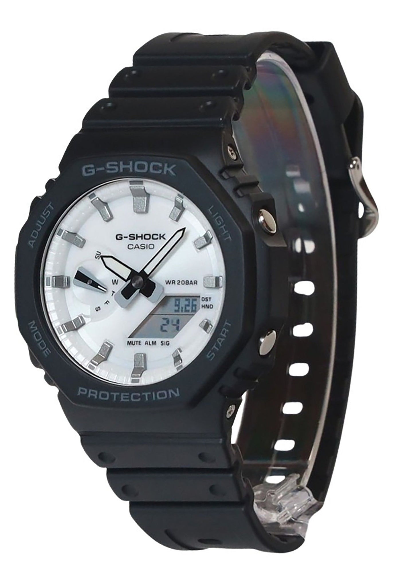 Casio G-Shock Analog Digital Bio-Based Resin Strap White Dial Quartz GA-2100WD-1A 200M Men's Watch