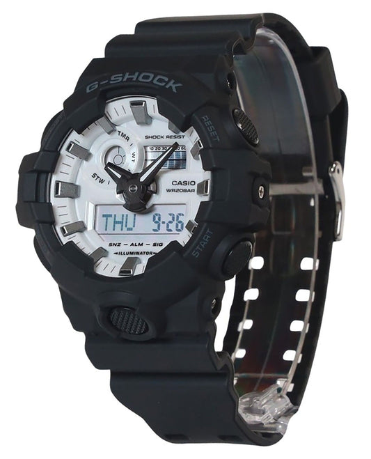 Casio G-Shock Analog Digital Resin Strap White Dial Quartz GA-700WD-1A 200M Men's Watch