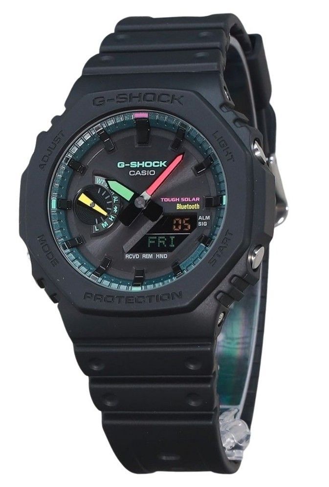 Casio G-Shock Analog Digital Smartphone Link Multi Fluorescent Accents Series Tough Solar GA-B2100MF-1A 200M Men's Watch