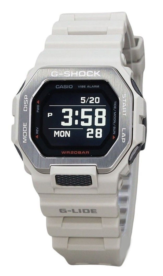 Casio G-Shock G-Lide Digital Smartphone Link Gray Resin Strap Quartz GBX-100-8 200M Men's Watch