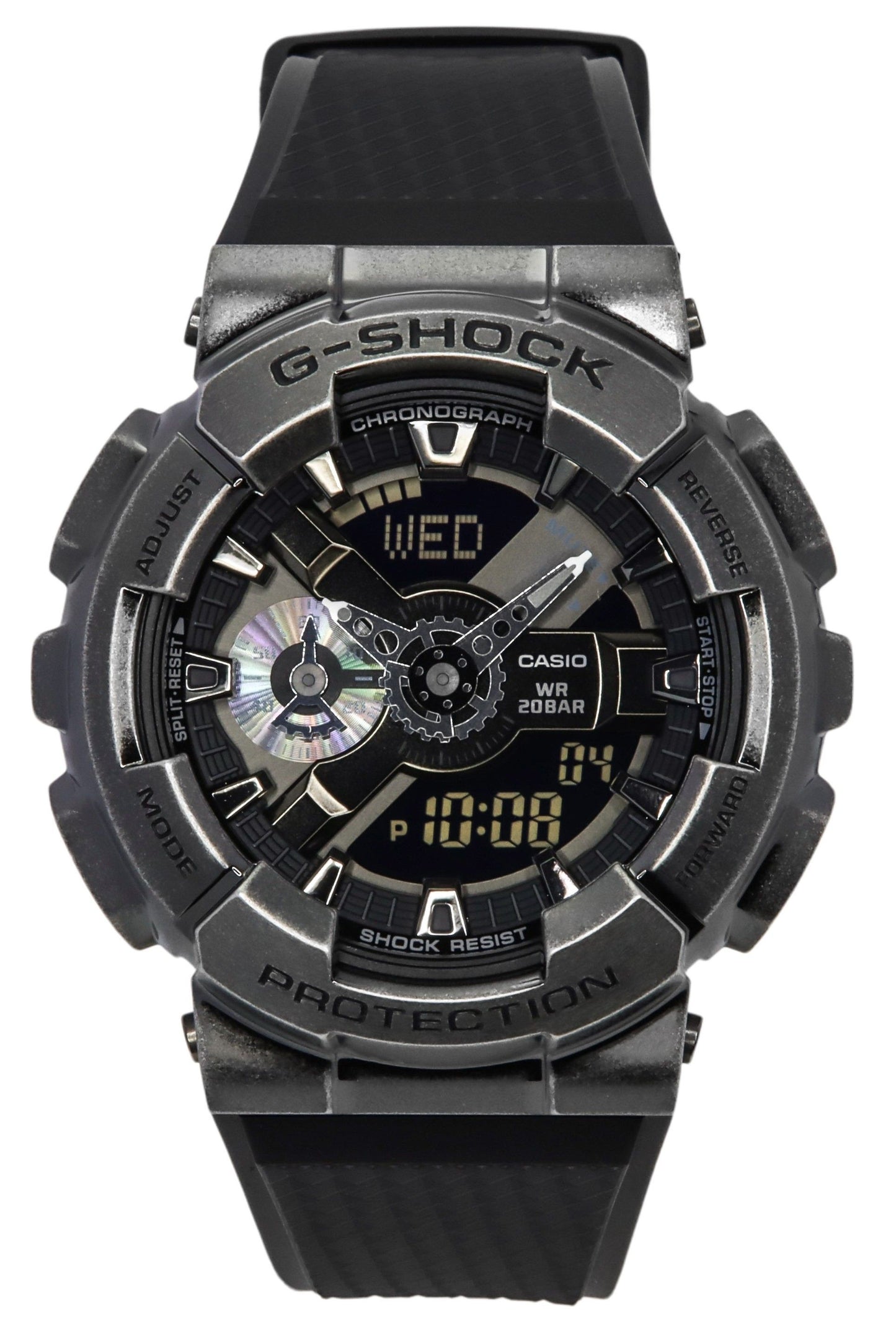 Casio G-Shock Analog Digital Resin Strap Gray Dial Quartz GM-110VB-1A 200M Men's Watch