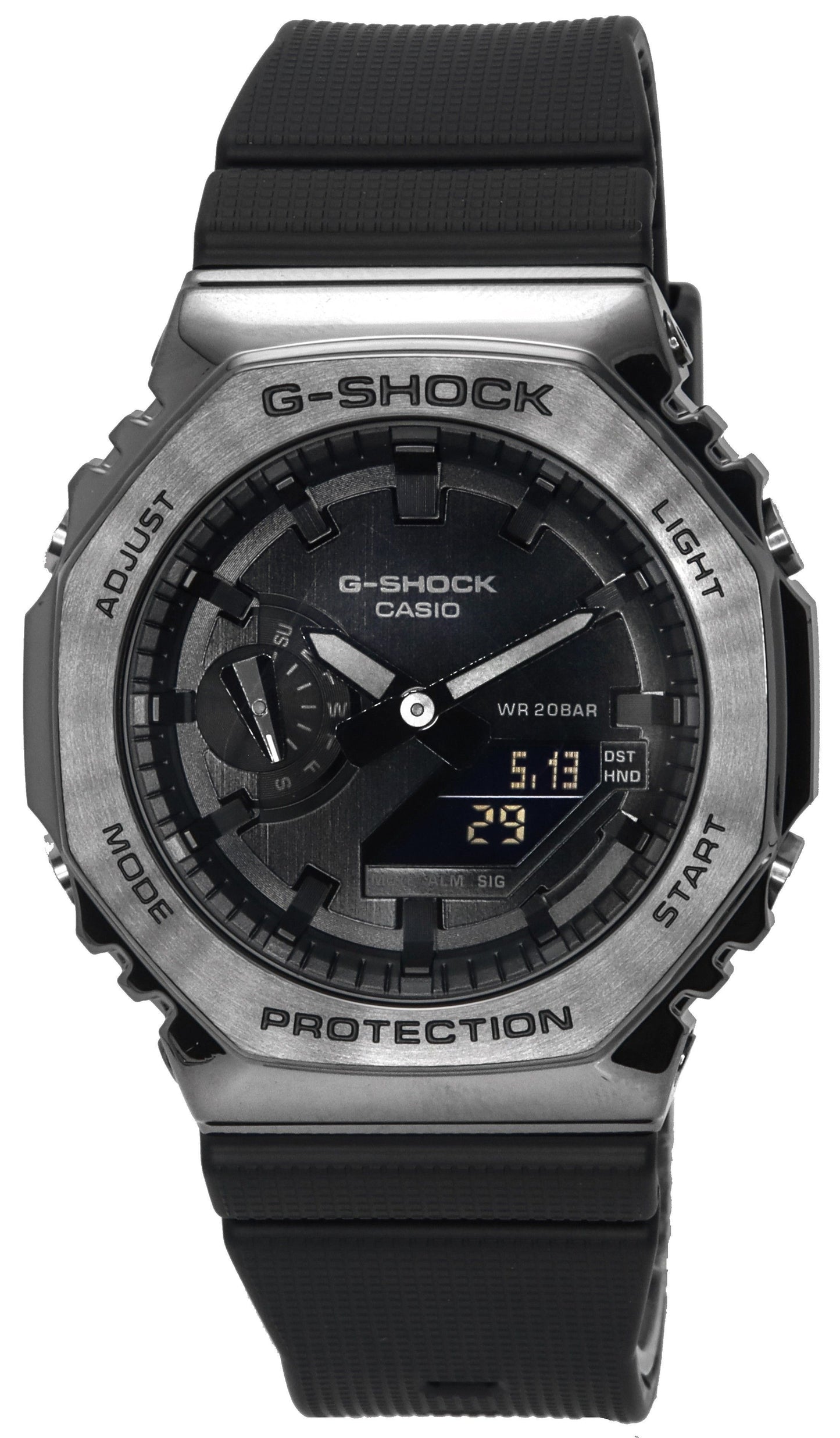 Casio G-Shock Metal Clad Analog Digital Quartz GM-2100BB-1A GM2100BB-1 200M Men's Watch