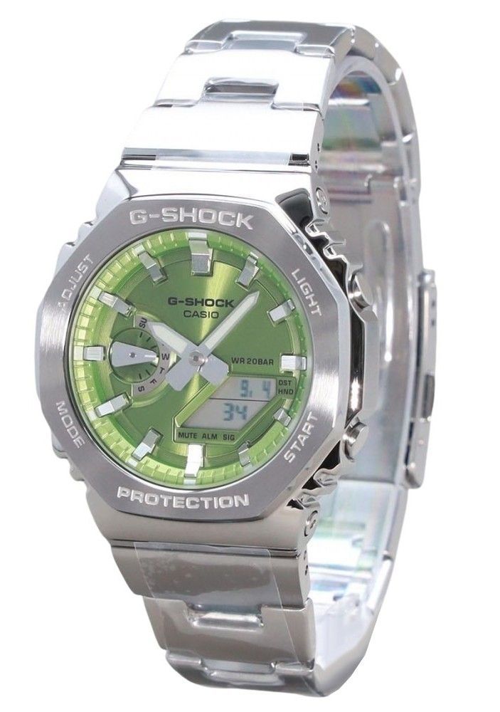 Casio G-Shock G-Steel Analog Digital Green Dial Quartz GM-2110D-3A 200M Men's Watch