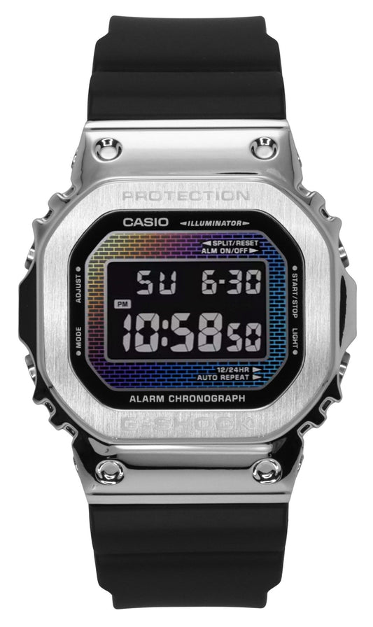 Casio G-Shock G-Steel Digital Rainbow Brick Wall Multicolor Dial Quartz GM-5600RW-1 200M Men's Watch