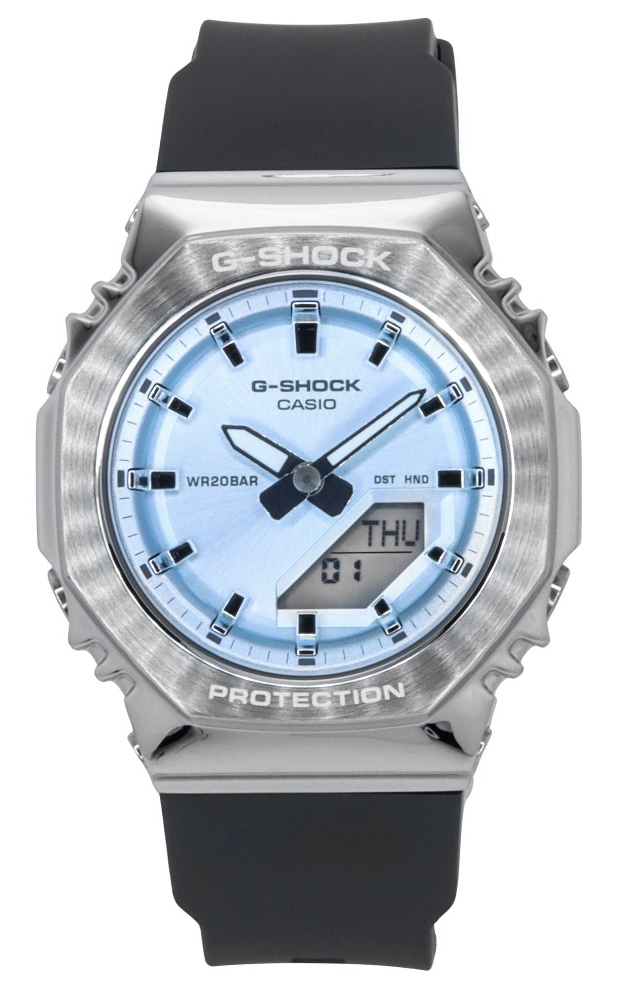 Casio G-Shock Analog Digital Bio-Based Resin Strap Light Blue Dial Quartz GM-S2110-2A 200M Women's Watch