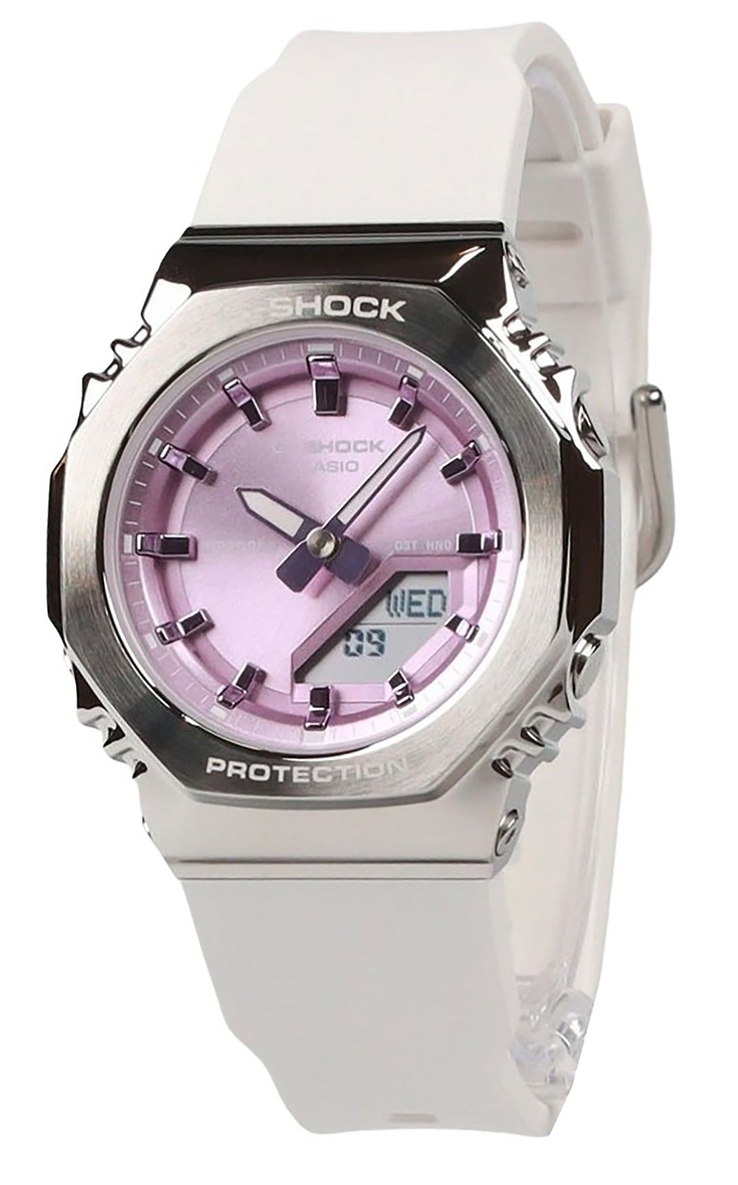 Casio G-Shock Analog Digital Bio-Based Resin Strap Pink Dial Quartz GM-S2110-7A6 200M Women's Watch