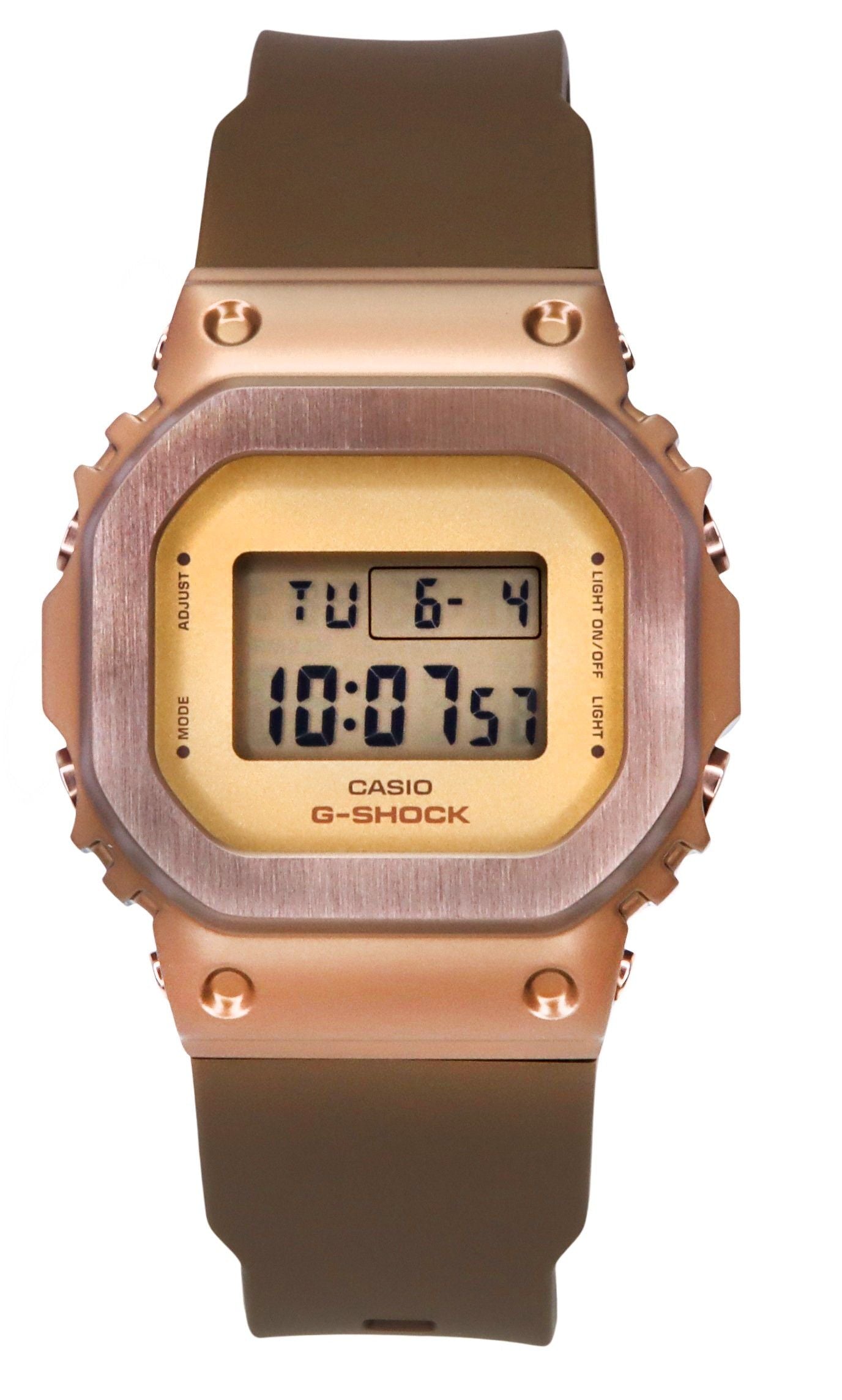 Casio G-Shock Digital Brown Ion Plated Bezel Bio-Based Resin Band Quartz GM-S5600UBR-5 200M Women's Watch