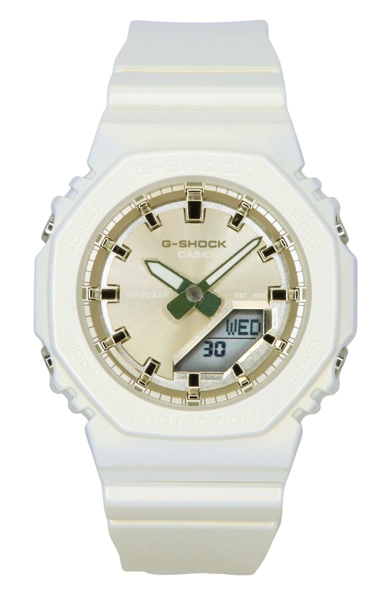 Casio G-Shock Analog Digital Bio-Based Resin Strap Beige Dial Quartz GMA-P2100ST-7A 200M Women's Watch