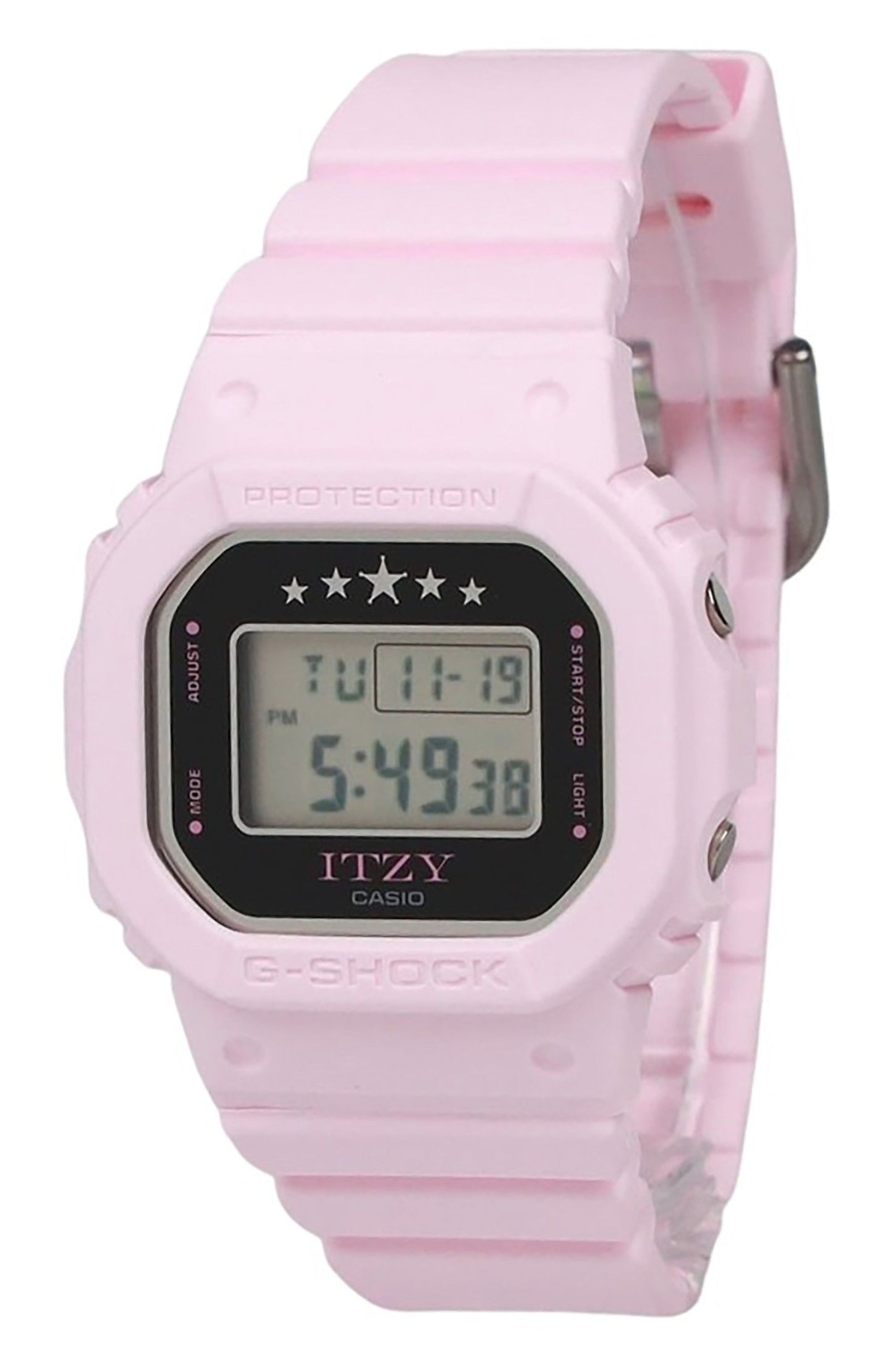 Casio G-Shock ITZY Collaboration Digital Pink Bio-Based Resin Strap Quartz GMD-S5610IT-4B 200M Women's Watch