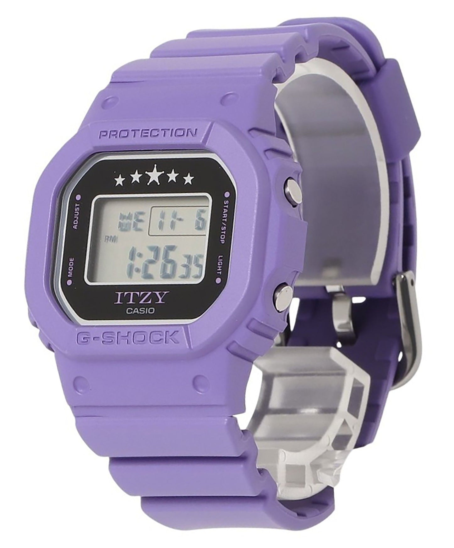 Casio G-Shock ITZY Collaboration Digital Violet Bio-Based Resin Strap Quartz GMD-S5610IT-6 200M Women's Watch