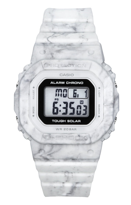 Casio G-Shock Digital White Bio-Based Resin Strap Tough Solar GMS-S5600RT-7 200M Women's Watch