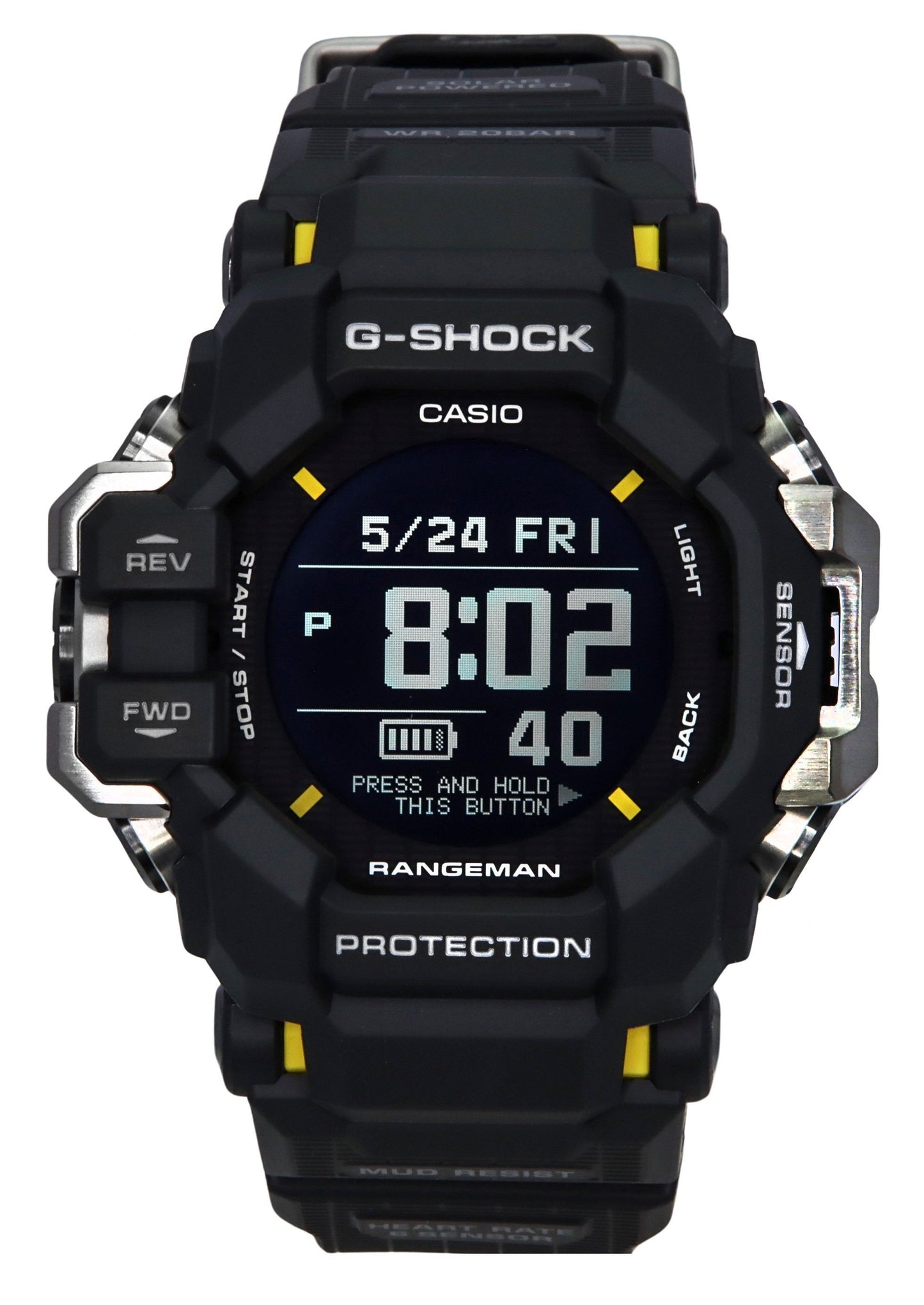 Casio G-Shock Master Of G-Land Rangeman Digital Bio-Based Resin Strap Solar GPR-H1000-1 200M Men's Watch