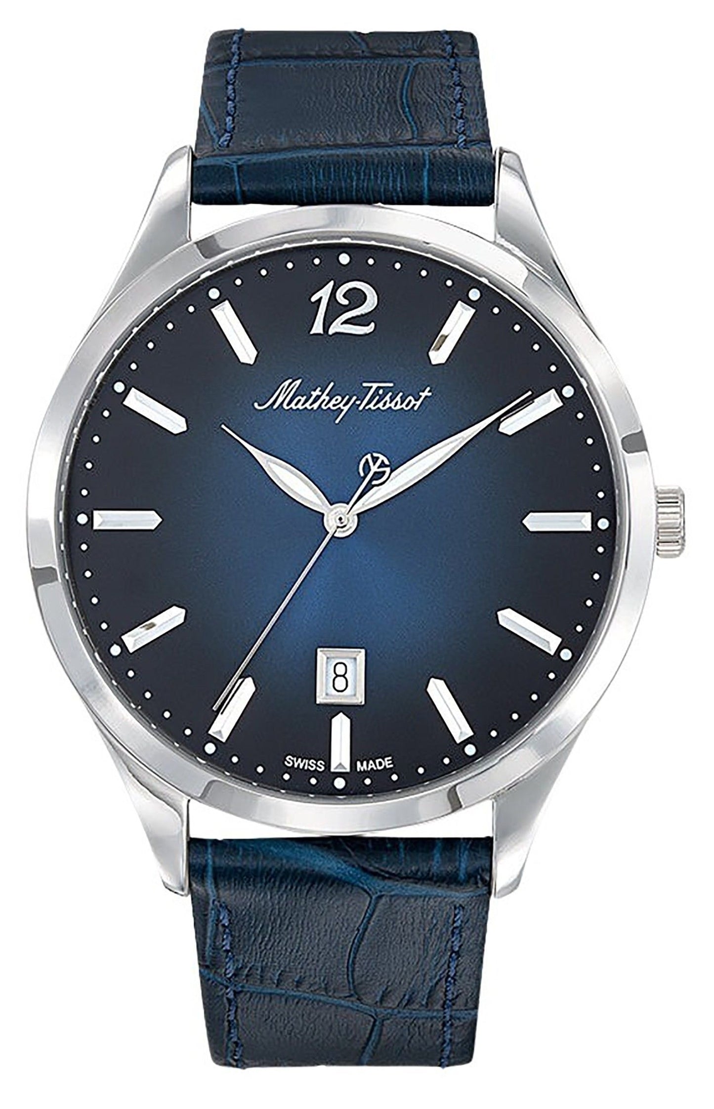 Mathey-Tissot Urban Leather Blue Dial Quartz H411ABU Men's Watch