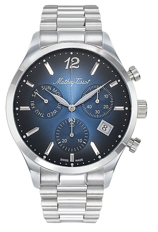 Mathey-Tissot Urban Chrono Stainless Steel Blue Dial Quartz H411CHABU Men's Watch