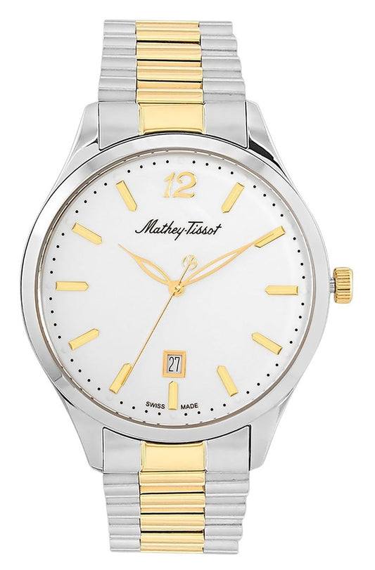 Mathey-Tissot Urban Metal White Dial Quartz H411MBI Men's Watch