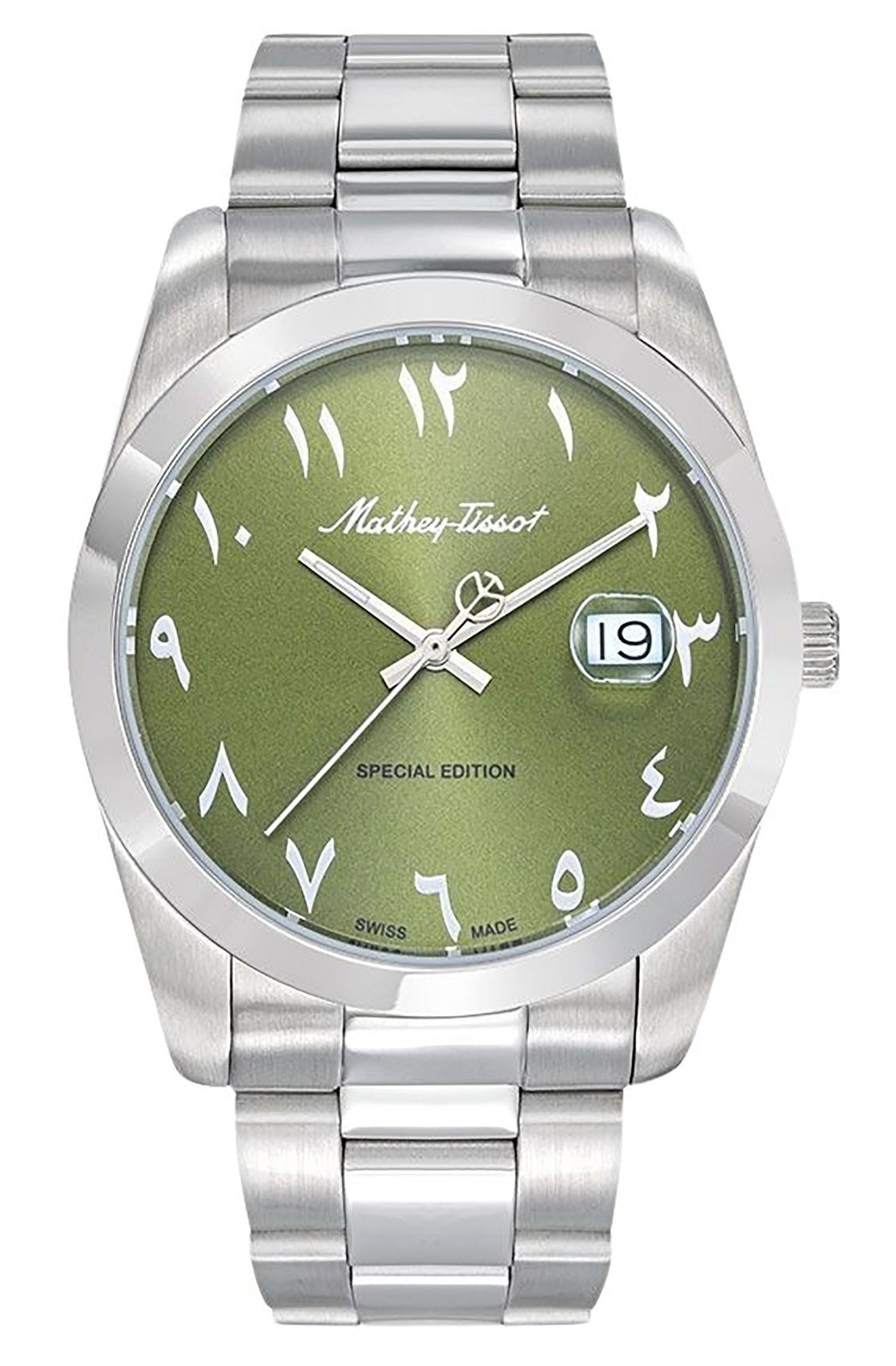 Mathey-Tissot Mathy Orient Special Edition Stainless Steel Green Dial Quartz H450APEV Men's Watch