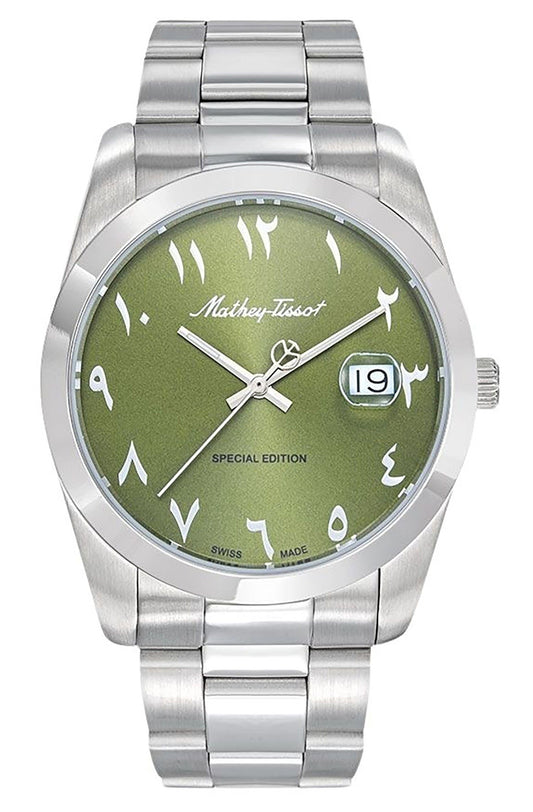 Mathey-Tissot Mathy Orient Special Edition Stainless Steel Green Dial Quartz H450APEV Men's Watch