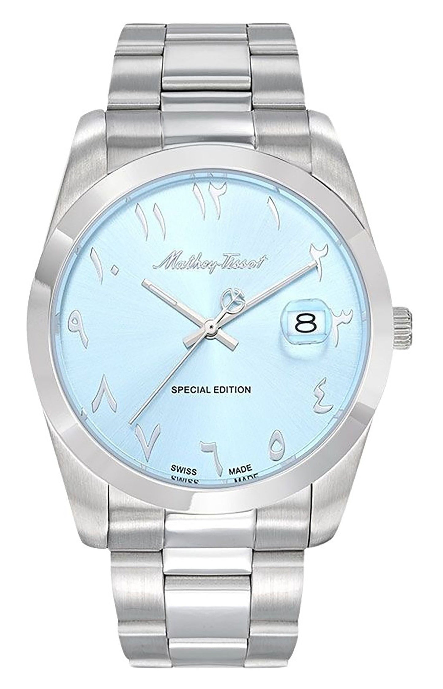 Mathey-Tissot Mathy Orient Special Edition Stainless Steel Ice Blue Dial Quartz H450APSK Men's Watch