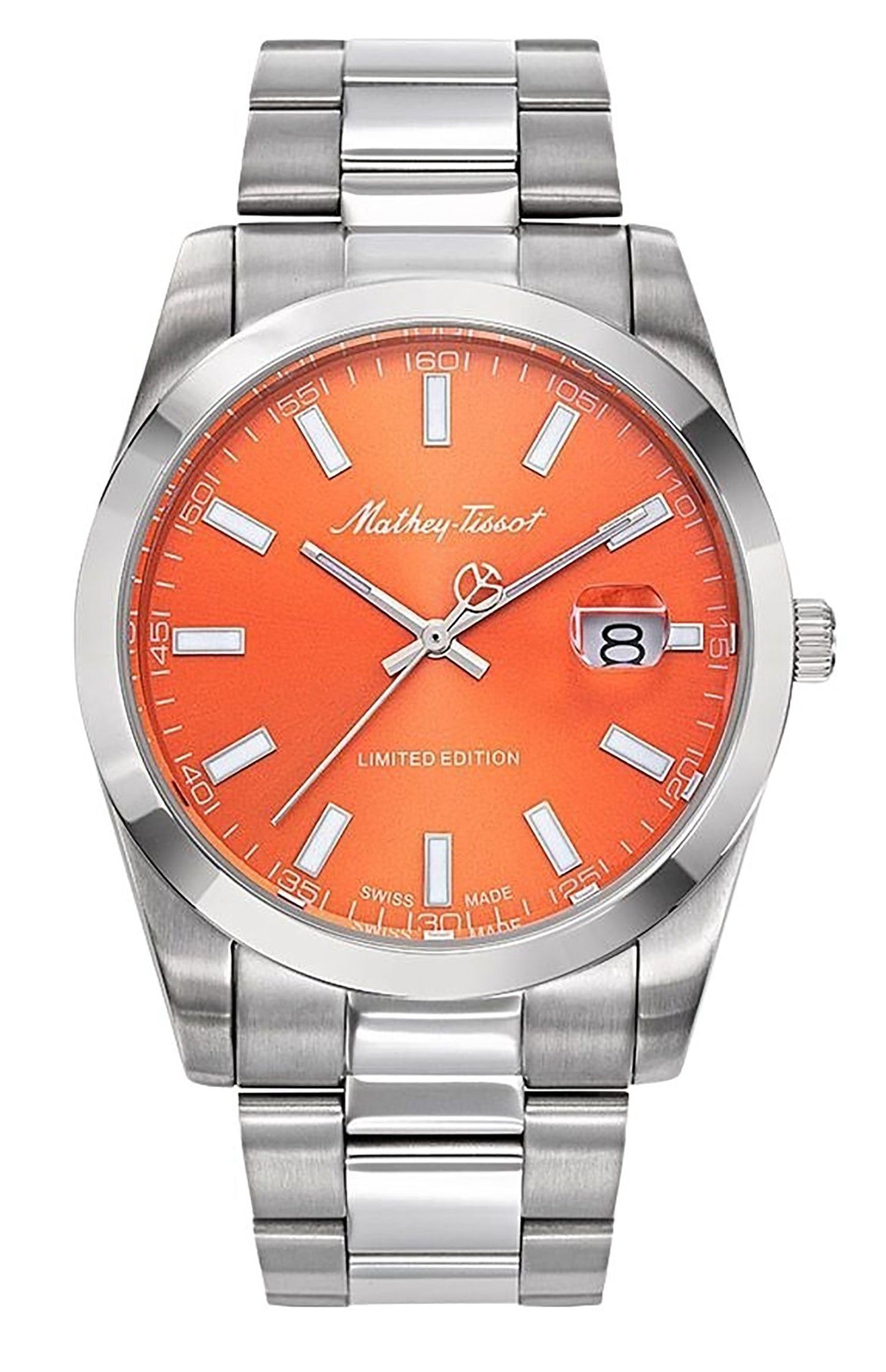 Mathey-Tissot Mathy Sunray Limited Edition Stainless Steel Orange Dial Quartz H451OR Men's Watch