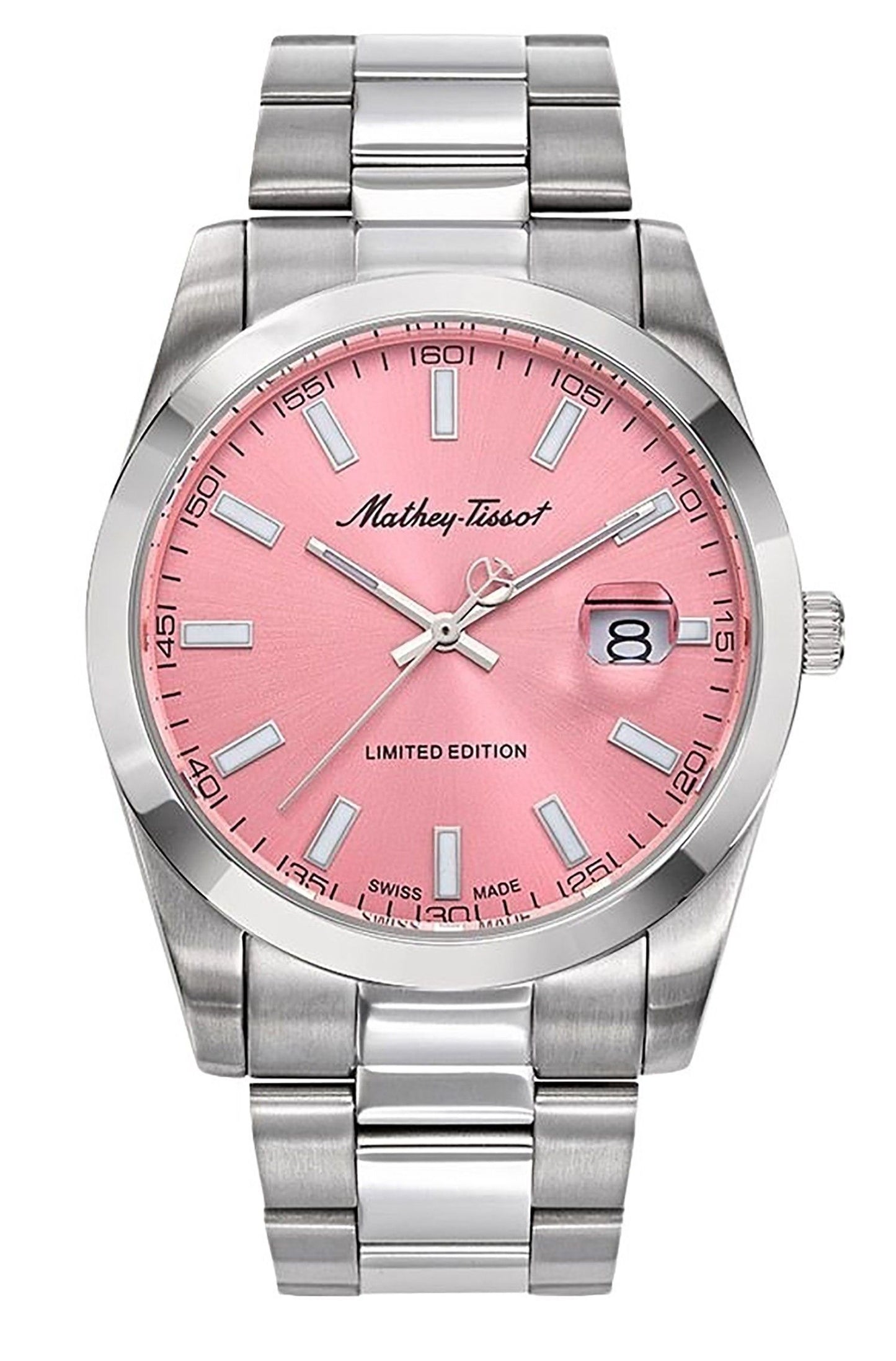 Mathey-Tissot Mathy Sunray Limited Edition Stainless Steel Pink Dial Quartz H451PK Men's Watch