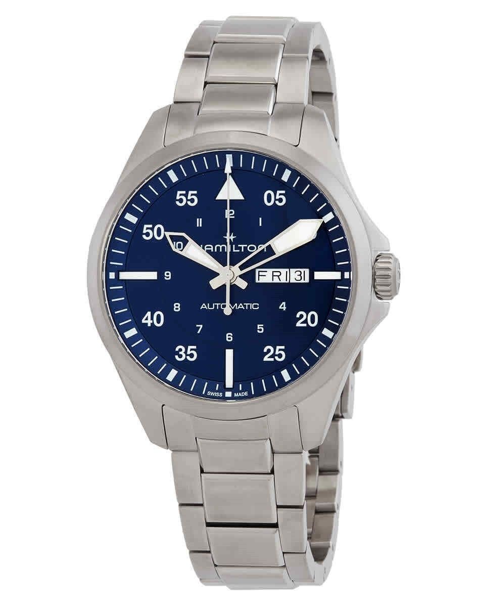 Hamilton Khaki Aviation Pilot Stainless Steel Blue Dial Automatic H64635140 100M Men's Watch