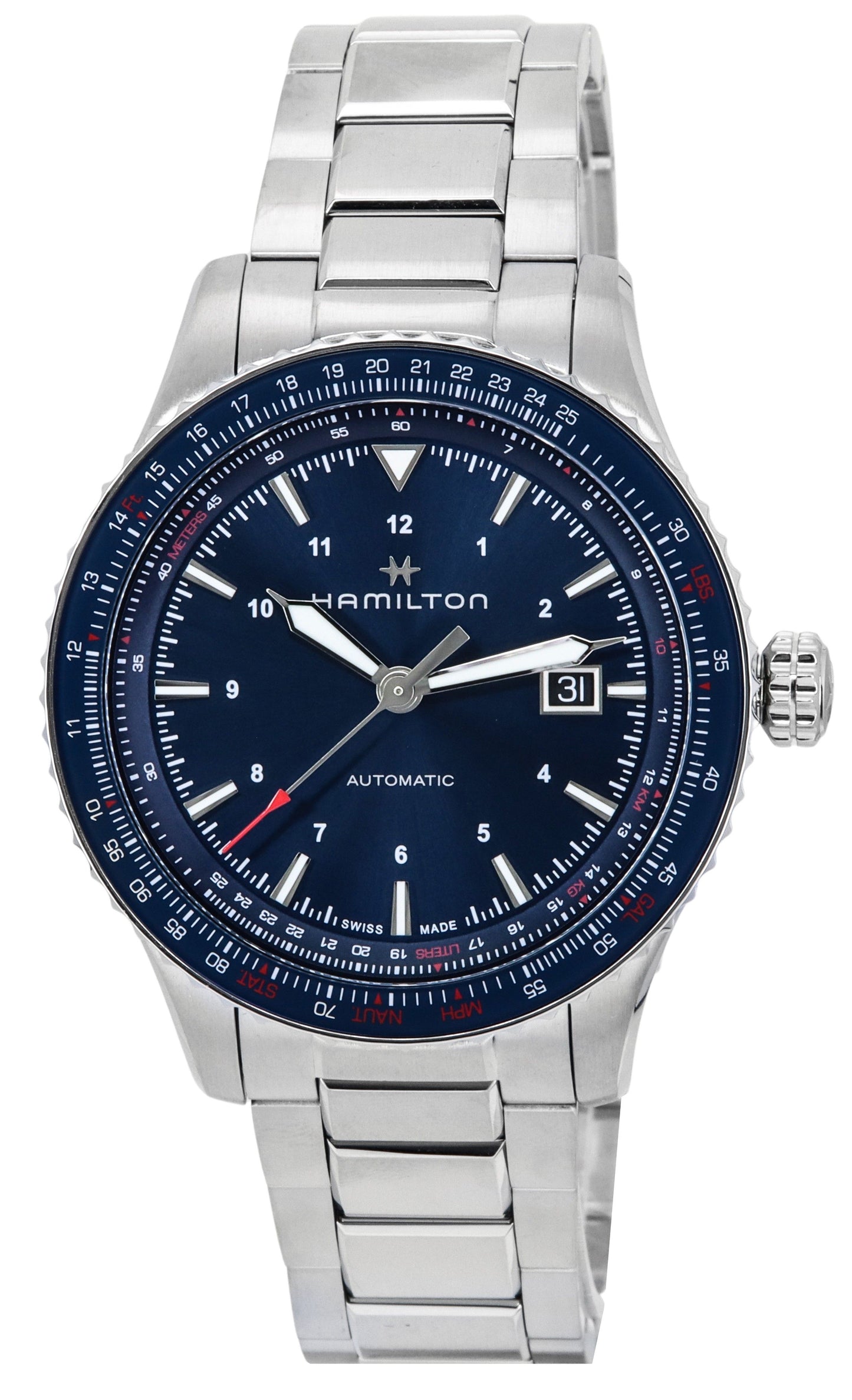 Hamilton Khaki Aviation Converter Blue Dial Automatic H76645140 100M Men's Watch