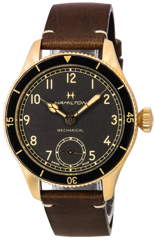 Hamilton Khaki Aviation Pilot Pioneer Bronze Black Dial Mechanical H76709530 100M Men's Watch