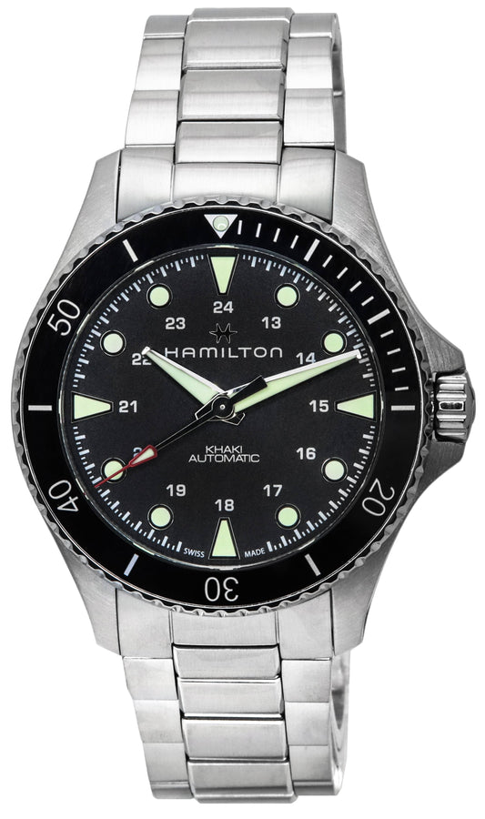 Hamilton Khaki Navy Scuba Black Dial Automatic Diver's H82515130 300M Men's Watch