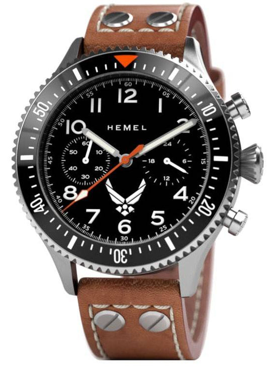 Hemel USAF Special Edition Mach Speed ​​Black With Super-LumiNova C3 Dial Quartz HFUSAF1-02 100M Men's Watch