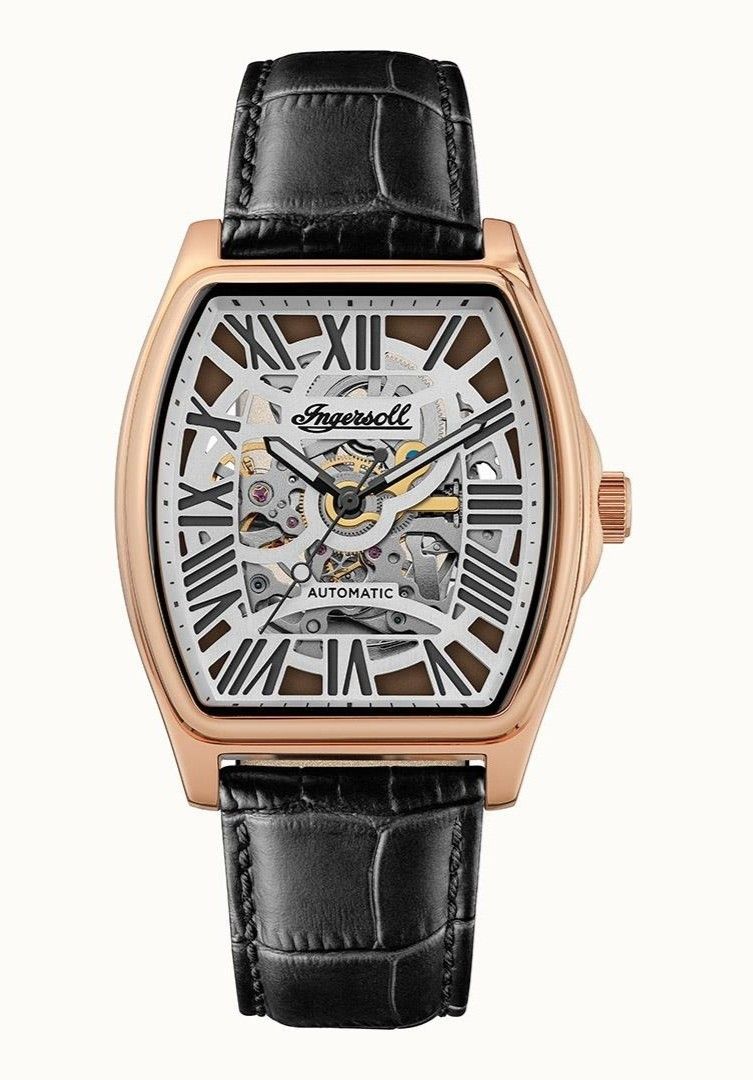 Ingersoll The California Leather Strap Cool Grey Skeleton Dial Automatic I14201 Men's Watch