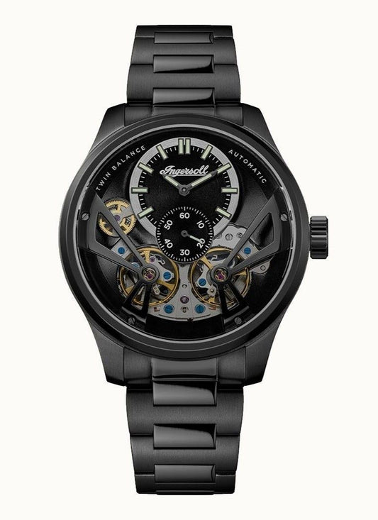 Ingersoll The Naismith Stainless Steel Black Skeleton Dial Automatic I16102 Men's Watch