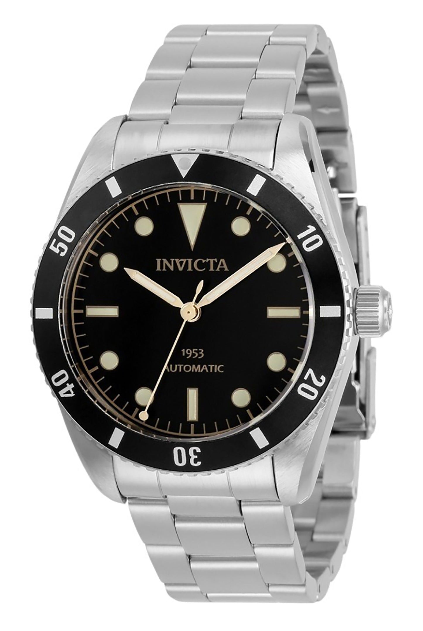 Invicta Vintage Pro Diver Stainless Steel Black Dial Automatic Diver's 31290 200M Men's Watch