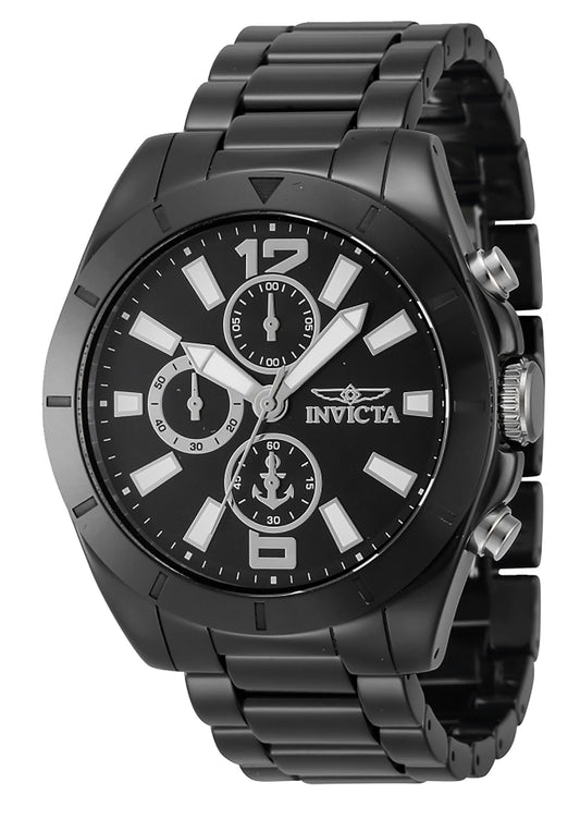 Invicta Ocean Voyage Chronograph Ceramic Bracelet Black Dial Quartz 46298 100M Men's Watch